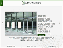 Tablet Screenshot of proglass.com.sg